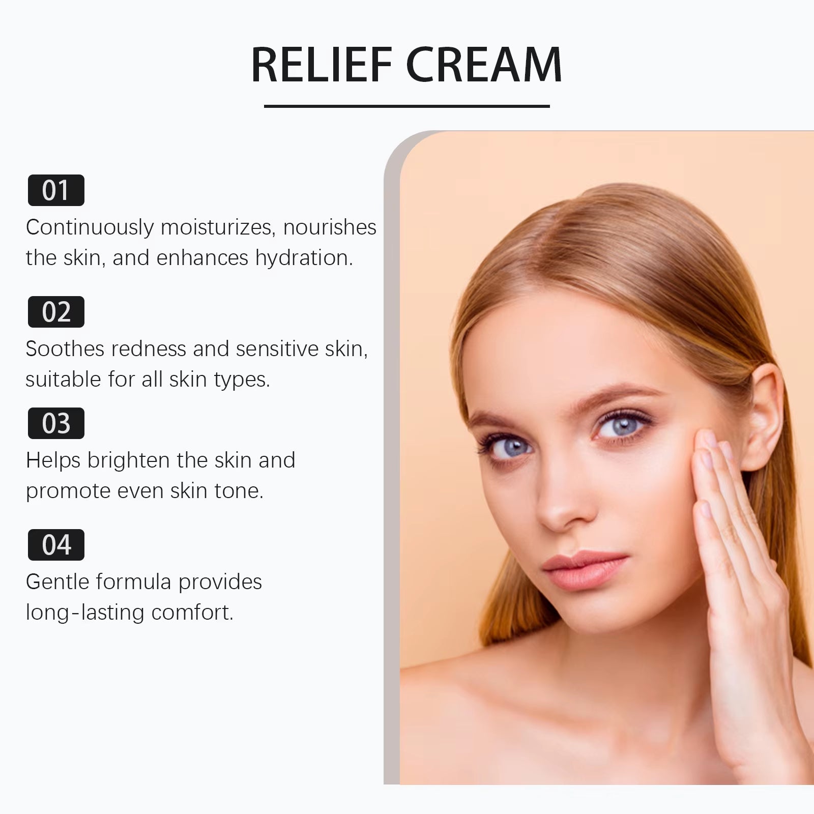 345 Relief Cream Hydrating Nourish the Skin Soothing Care Face Lifting Tightening Brighten Skin Tone Beauty Moisturizing Cream