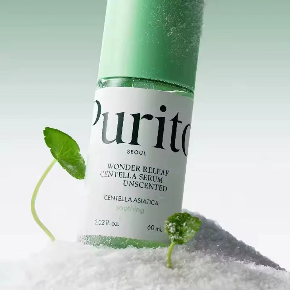 Purito Centella Asiatica Skin Care-Facial Serum 60Ml, Moisturizing Repairing Cream 100Ml, for All Skin Type Ampoule, Soothing