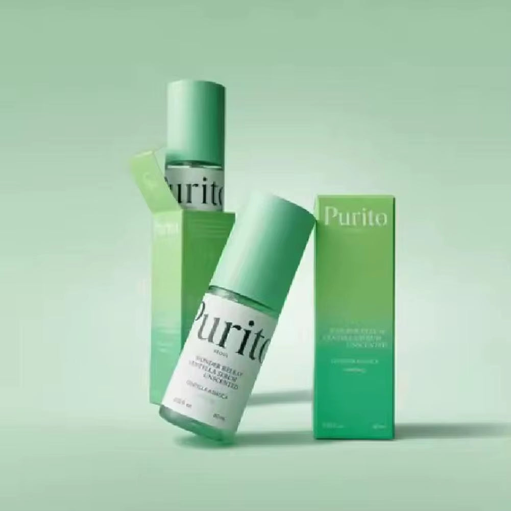 Purito Centella Asiatica Skin Care-Facial Serum 60Ml, Moisturizing Repairing Cream 100Ml, for All Skin Type Ampoule, Soothing